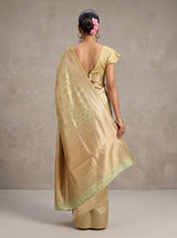 MIMOSA Olive Kanjivaram Art Silk Saree — pose 6 styling detail