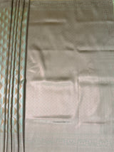 MIMOSA Olive Kanjivaram Art Silk Saree — pallu and zari work detail