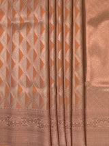 MIMOSA Peach Kanjivaram Art Silk Saree — fleets shot full lifestyle