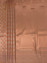 MIMOSA Peach Kanjivaram Art Silk Saree — pallu and zari work detail