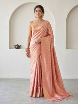 MIMOSA Pink Kanjivaram Art Silk Saree — Full View