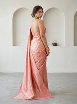 MIMOSA Pink Kanjivaram Art Silk Saree — pose 5 styling detail