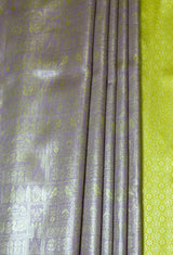 MIMOSA Grey Kanjivaram Art Silk Saree — fleets shot full lifestyle