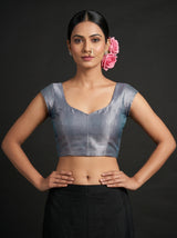 MIMOSA Rama Kanjivaram Art Silk Saree — Fabric and pleats view