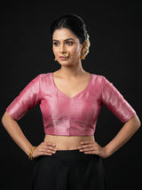 MIMOSA Strawberry Kanjivaram Art Silk Saree — blouse close-up