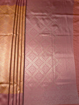 MIMOSA Peach Kanjivaram Art Silk Saree — Hem and Footwear