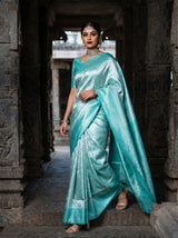 MIMOSA Rama Kanjivaram Art Silk Saree — Full View