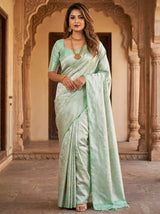 MIMOSA Liril Kanjivaram Art Silk Saree — full view