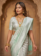 MIMOSA Liril Kanjivaram Art Silk Saree — detailed view of the border