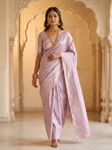 MIMOSA Violet Kanjivaram Art Silk Saree — pose 7 styling detail