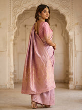 MIMOSA Violet Kanjivaram Art Silk Saree — pose 9 styling detail