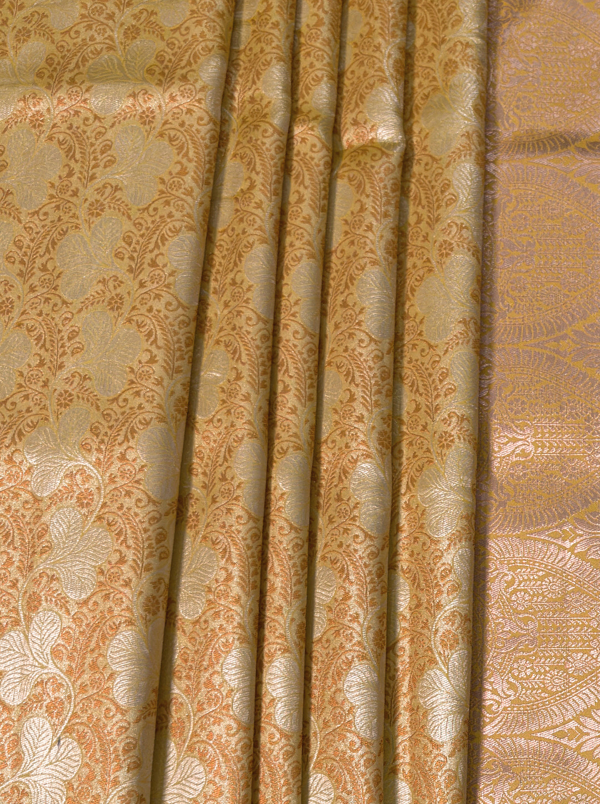MIMOSA Mustard Kanjivaram Art Silk Saree — fleets shot full lifestyle