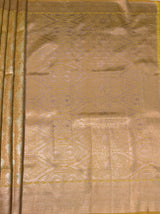 MIMOSA Mustard Kanjivaram Art Silk Saree — pallu and zari work detail