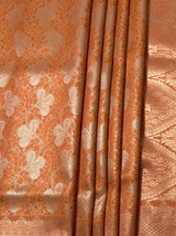 MIMOSA Orange Kanjivaram Art Silk Saree — fleets shot full lifestyle