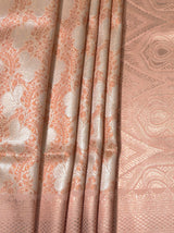 MIMOSA Peach Kanjivaram Art Silk Saree — fleets shot full lifestyle