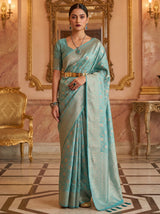 MIMOSA Ananda Kanjivaram Art Silk Saree — Lower Body and Drape Detail