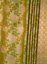 MIMOSA Olive Kanjivaram Art Silk Saree — Pallu Detail