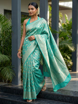 MIMOSA Rama Kanjivaram Art Silk Saree — Pallu Detail