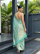 MIMOSA Rama Kanjivaram Art Silk Saree — pose 9 styling detail