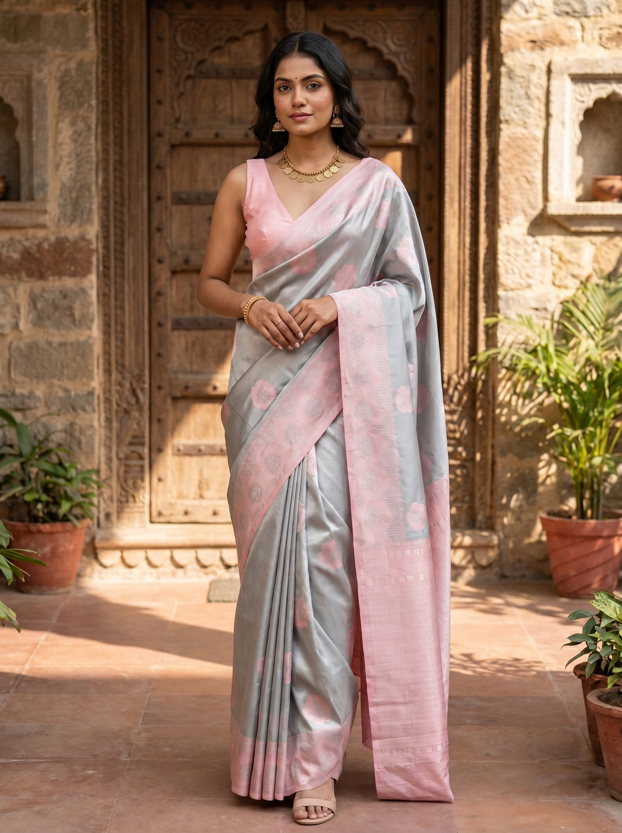 MIMOSA Saree Saree — front view on mannequin