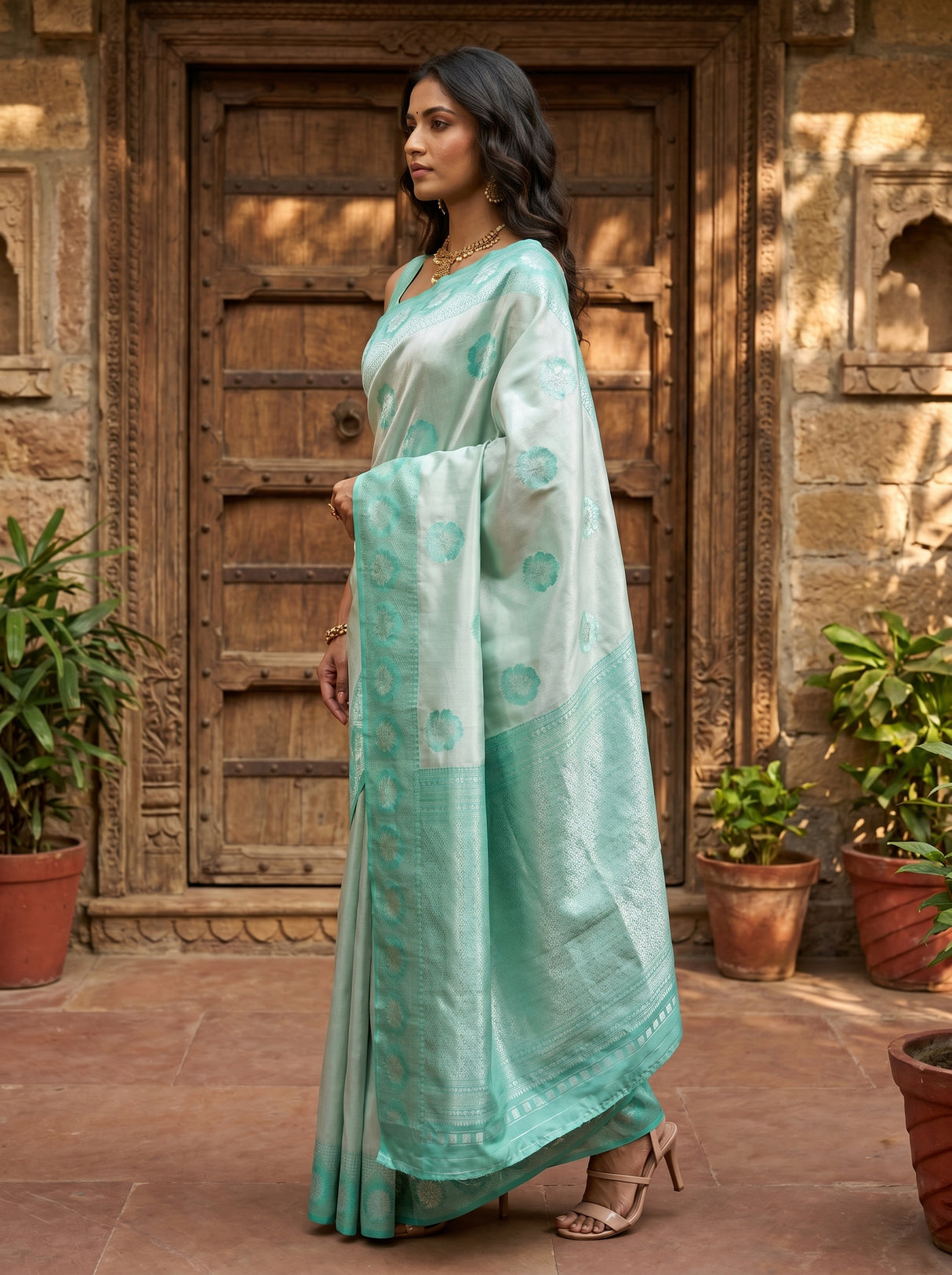 MIMOSA Saree Saree — pose 3 styling detail
