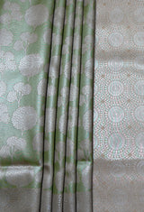 MIMOSA Olive Kanjivaram Art Silk Saree — fleets shot full lifestyle