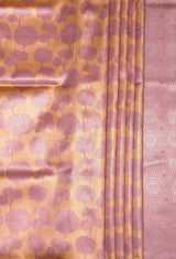 MIMOSA Peach Kanjivaram Art Silk Saree — fleets shot full lifestyle