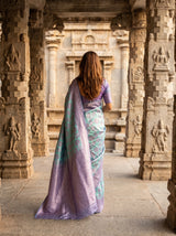 MIMOSA Rama Kanjivaram Art Silk Saree — close-up of the pallu
