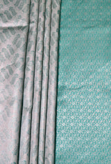 MIMOSA Rama Kanjivaram Art Silk Saree — close-up of drape and border
