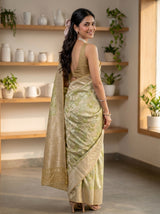 MIMOSA Olive Saree Saree — pose 7 styling detail
