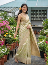 MIMOSA Olive Saree Saree — pose 9 styling detail