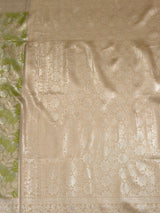 MIMOSA Olive Saree Saree — pallu and zari work detail