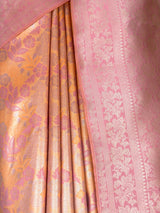 MIMOSA Peach Saree Saree — fleets shot full lifestyle