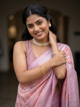 MIMOSA Pink Saree Saree — pose 10 styling detail