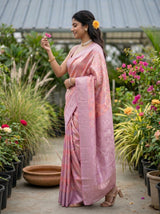 MIMOSA Pink Saree Saree — pose 3 styling detail
