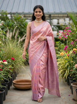 MIMOSA Pink Saree Saree — pose 6 styling detail