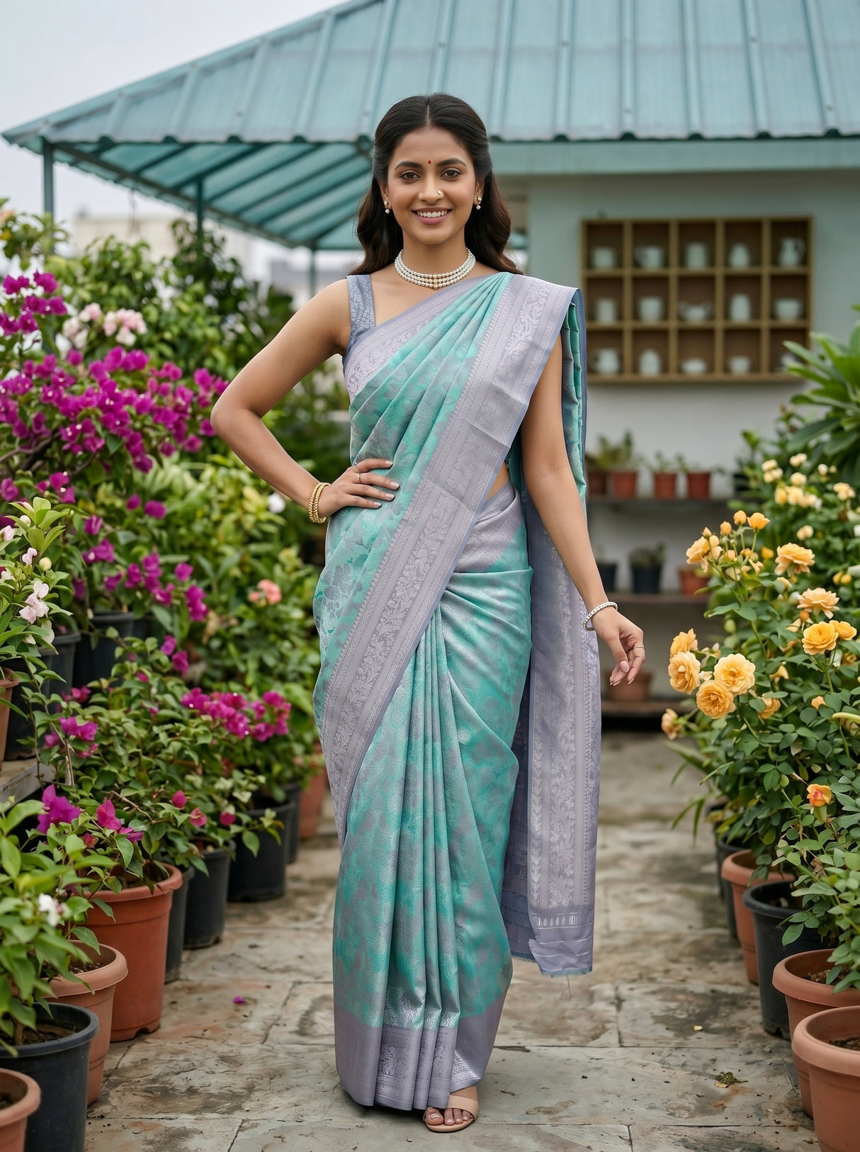 MIMOSA Rama Saree Saree — pose 4 styling detail
