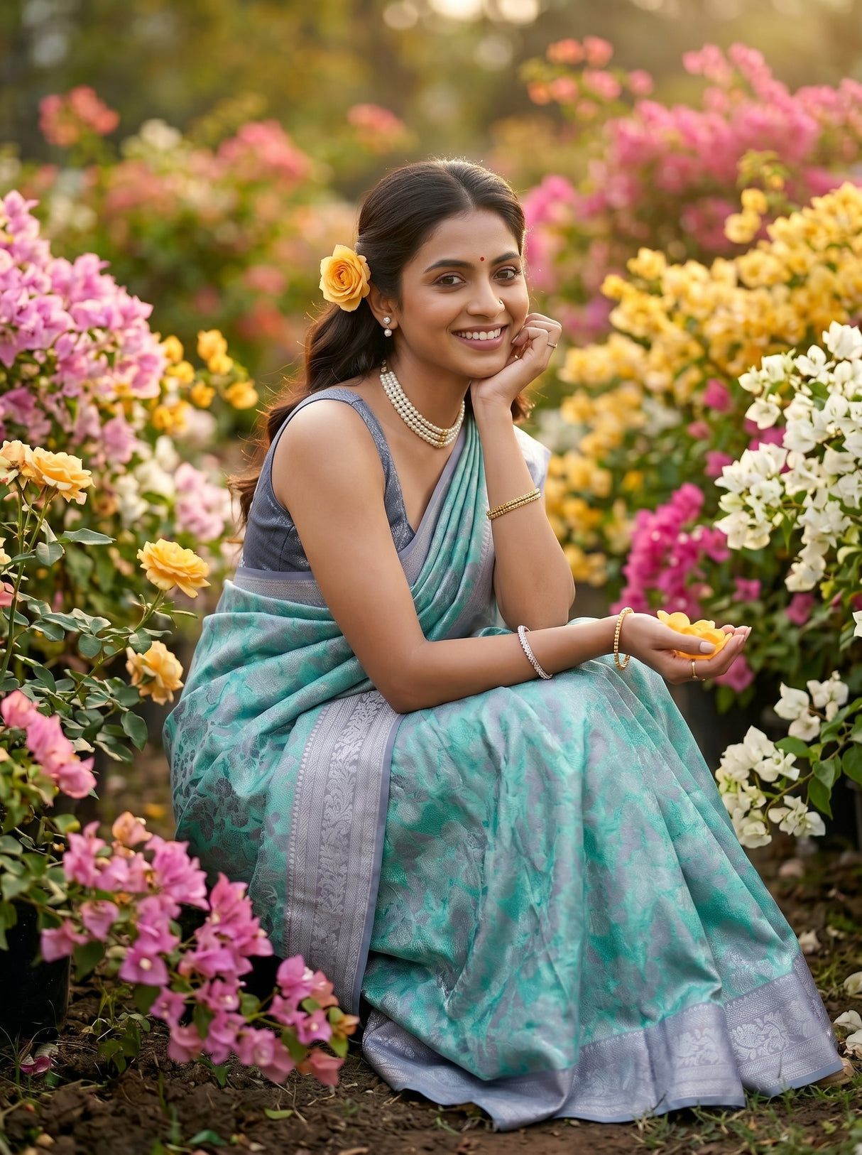 MIMOSA Rama Saree Saree — pose 8 styling detail