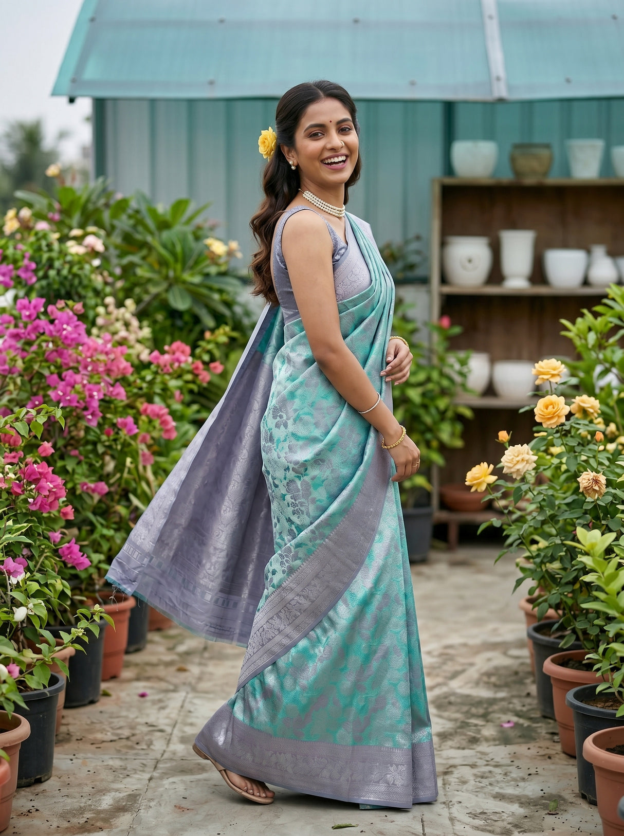 MIMOSA Rama Saree Saree — pose 9 styling detail