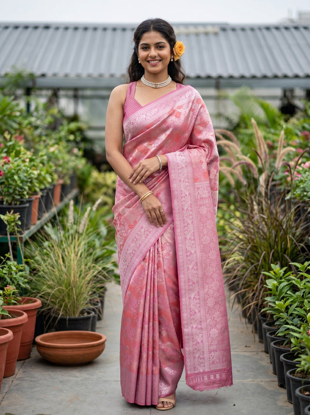 Strawberry  Saree
