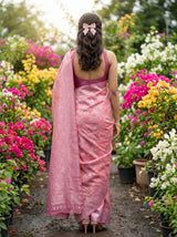 MIMOSA Strawberry Saree Saree — pose 2 styling detail