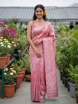MIMOSA Strawberry Saree Saree — pose 4 styling detail