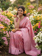 MIMOSA Strawberry Saree Saree — pose 8 styling detail