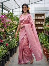 MIMOSA Strawberry Saree Saree — pose 9 styling detail