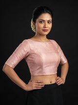 MIMOSA Grey Kanjivaram Art Silk Saree — blouse close-up
