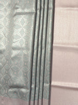 MIMOSA Grey Kanjivaram Art Silk Saree — fleets shot full lifestyle