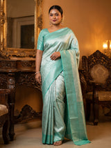 MIMOSA Rama Kanjivaram Art Silk Saree — full view