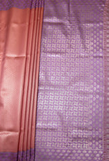 MIMOSA Pink Kanjivaram Art Silk Saree — pallu and zari work detail