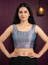 MIMOSA Rama Kanjivaram Art Silk Saree — blouse close-up