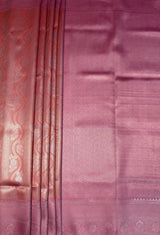 MIMOSA Strawberry Kanjivaram Art Silk Saree — pallu and zari work detail